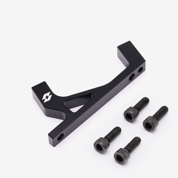Black Full-E Charged Front Brake Caliper Bracket for KKE / Fastace 250mm Oversize Brake Disc | BRBF010