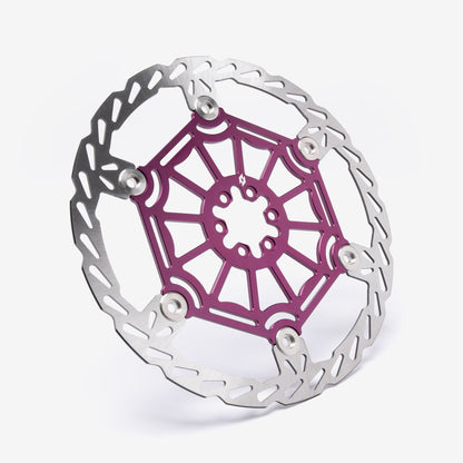 Full-E Charged 250mm front brake disc in purple for Sur-Ron Light Bee and Talaria