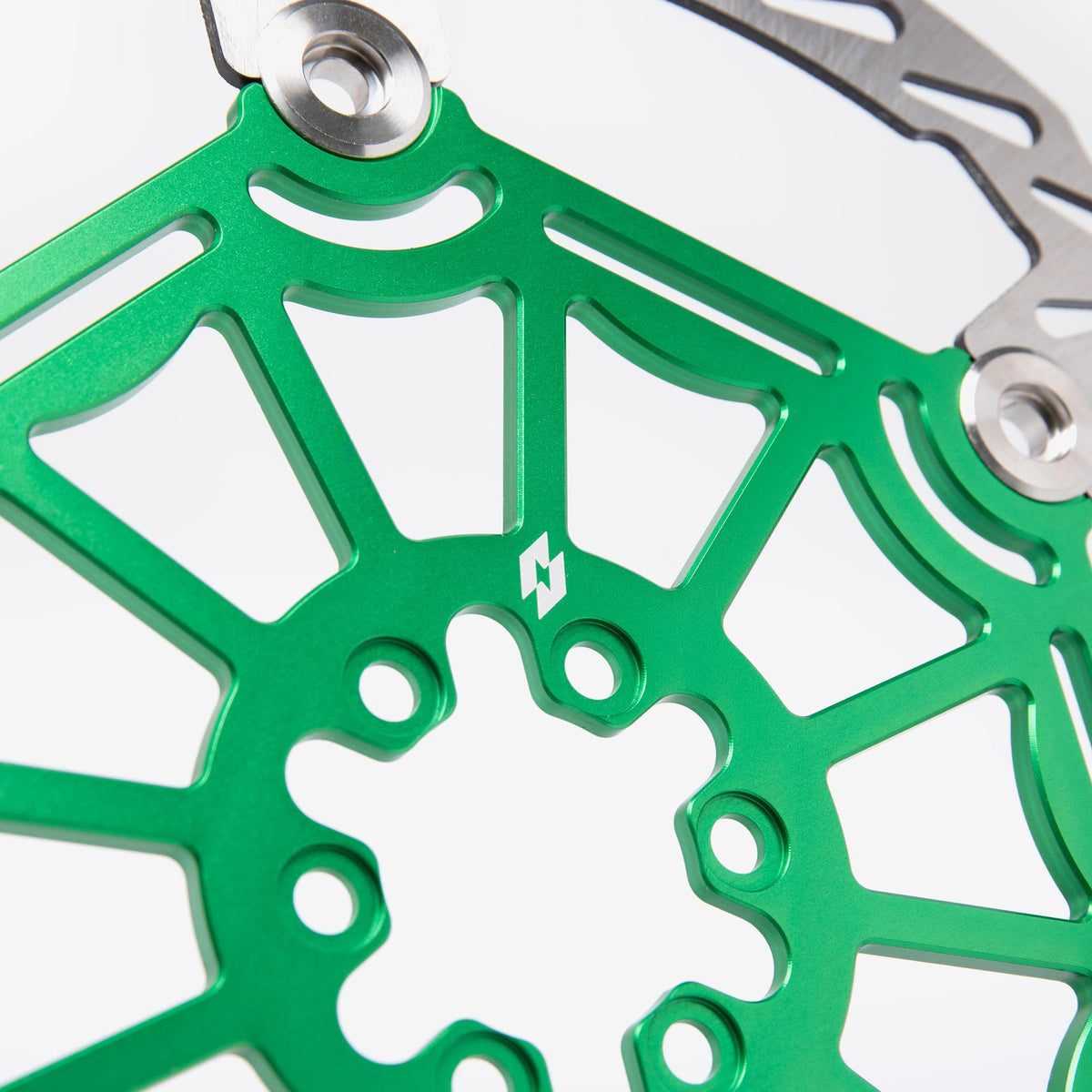 Green 250mm front brake disc for Sur-Ron Light Bee and Talaria, alternate view