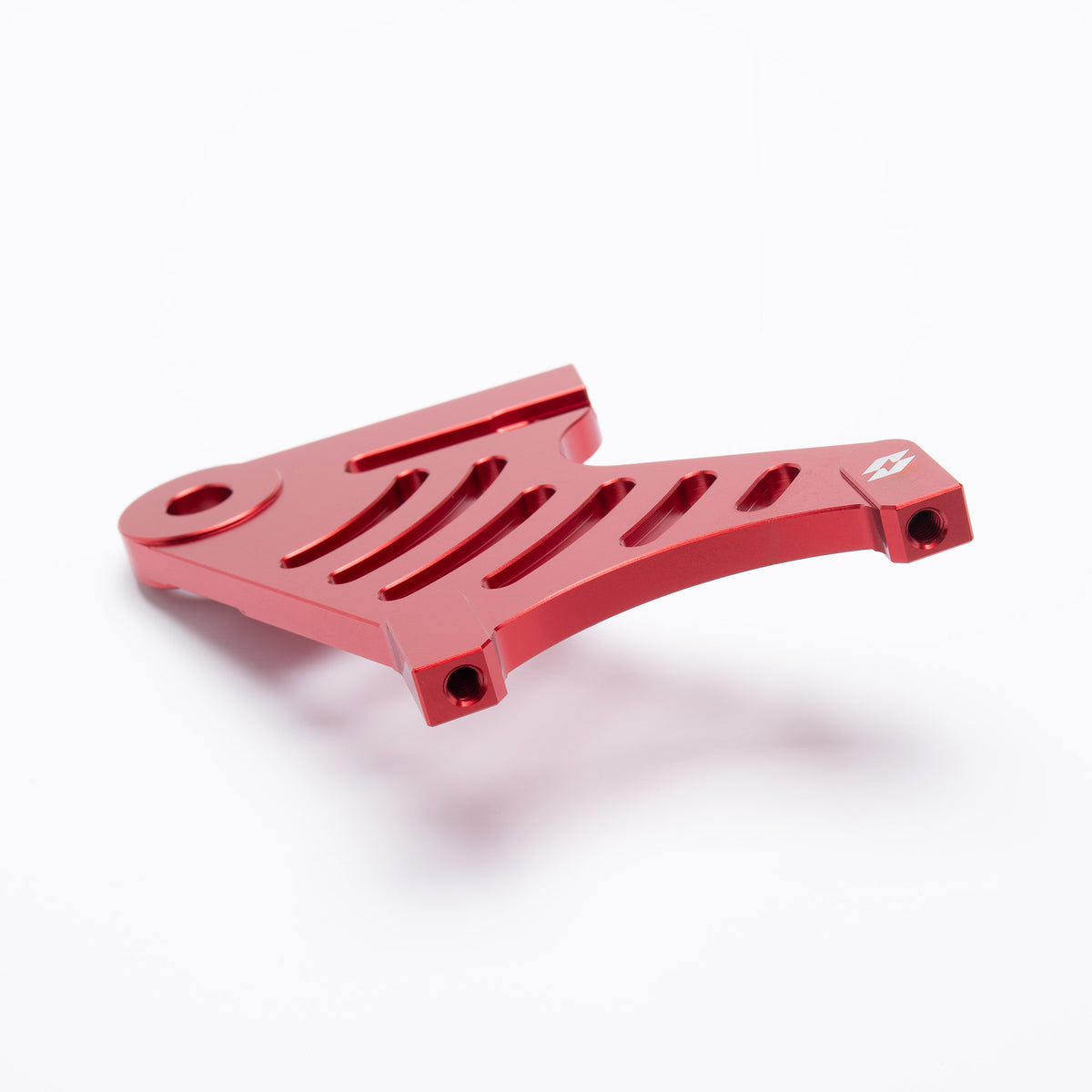Red rear brake caliper bracket for Sur-Ron Light Bee and Talaria, alternate view