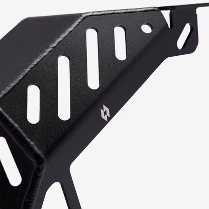 Black engine guard bashplate for Sur-Ron Light Bee, alternate view