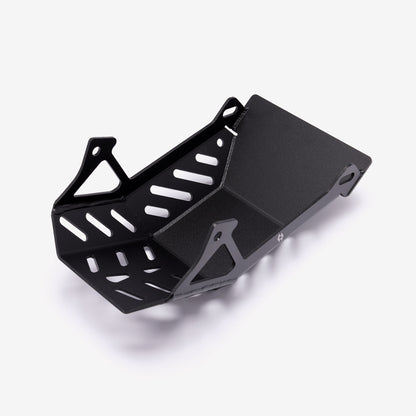Black engine guard bashplate for Sur-Ron Light Bee, alternate view