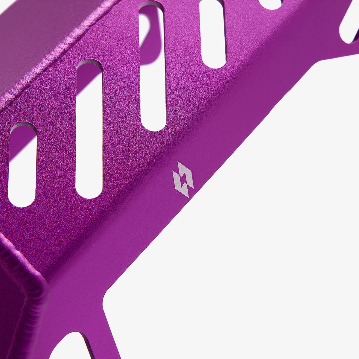 Purple engine guard bashplate for Sur-Ron Light Bee, alternate view