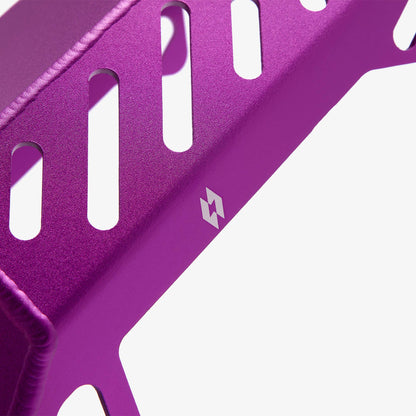 Purple engine guard bashplate for Sur-Ron Light Bee, alternate view
