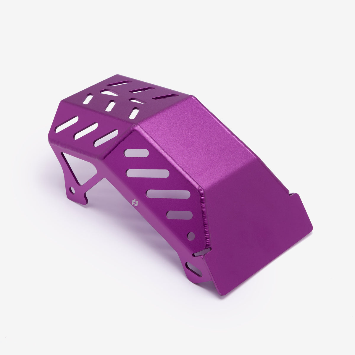 Purple engine guard bashplate for Sur-Ron Light Bee, alternate view