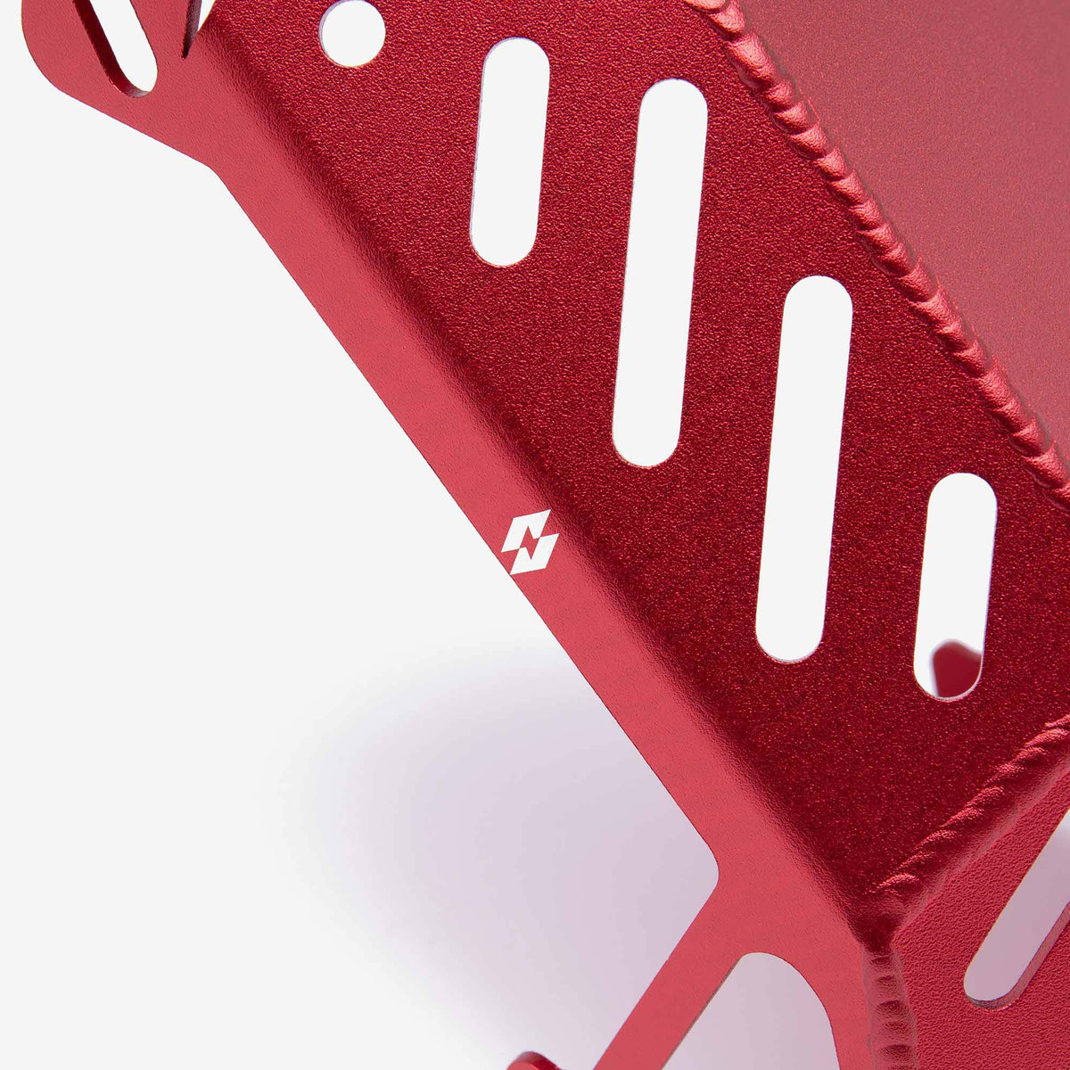 Red bashplate for Sur-Ron Light Bee, alternate view