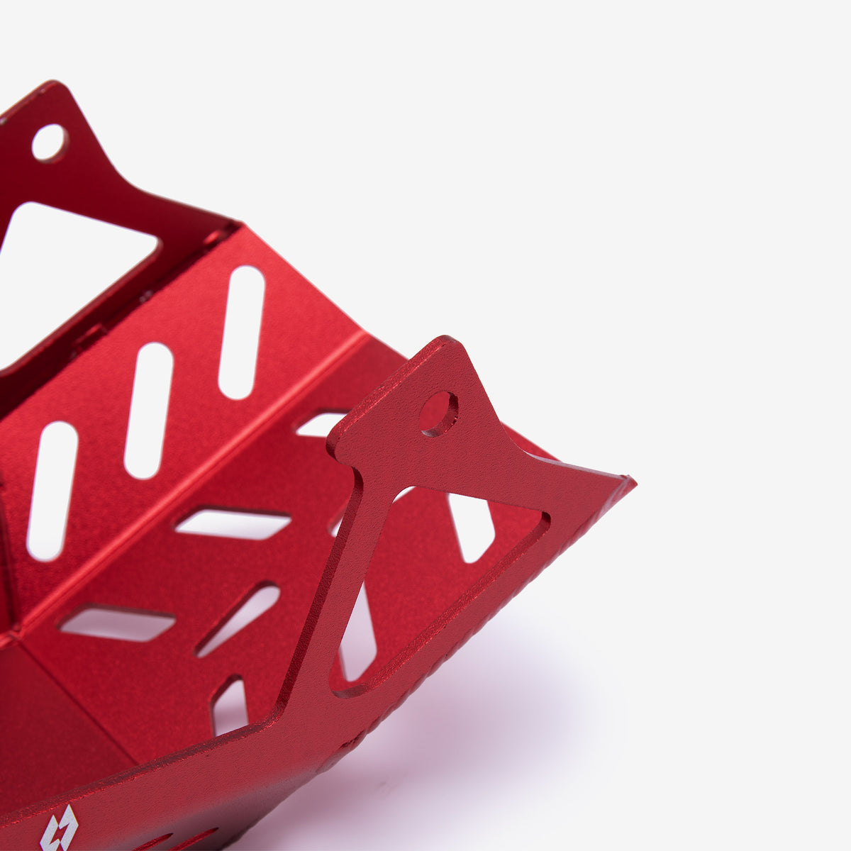 Red bashplate for Sur-Ron Light Bee, alternate view