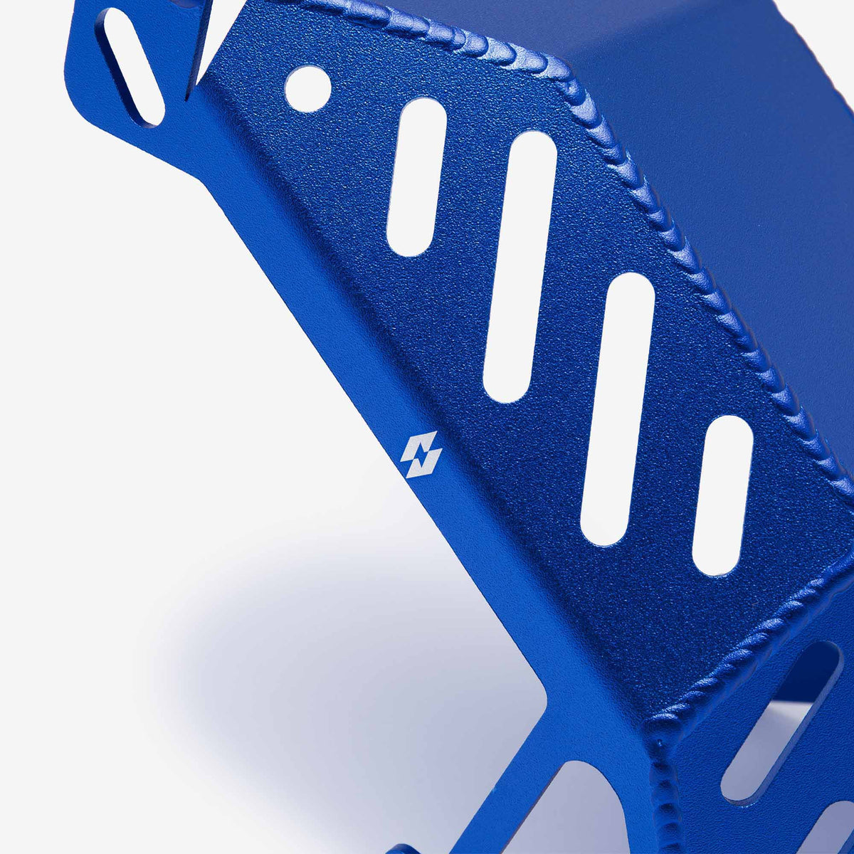 Blue bashplate for Sur-Ron Light Bee, alternate view