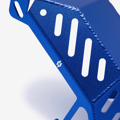 Blue bashplate for Sur-Ron Light Bee, alternate view