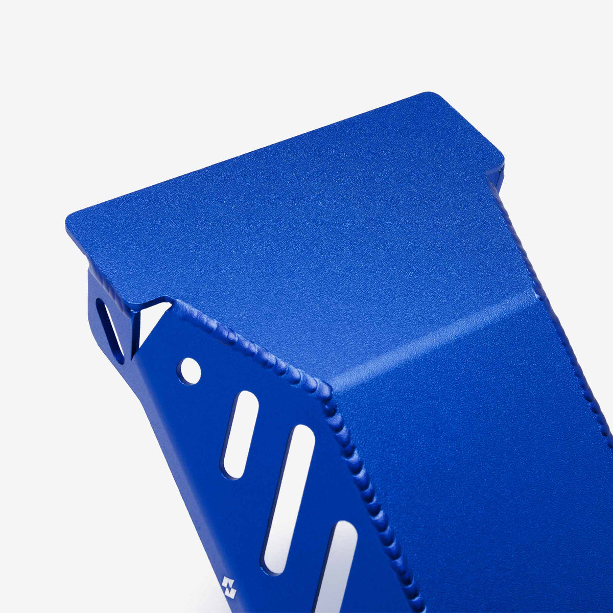 Blue bashplate for Sur-Ron Light Bee, alternate view