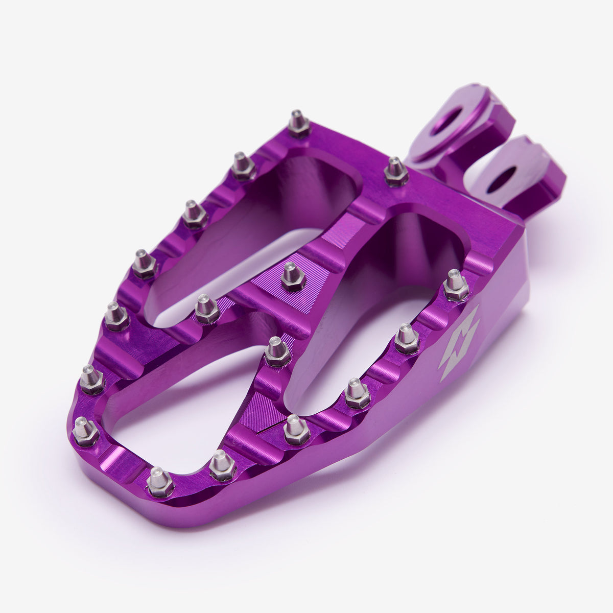 Purple wide footpeg set for Sur-Ron and Talaria, alternate view
