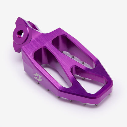 Purple wide footpeg set for Sur-Ron and Talaria, alternate view