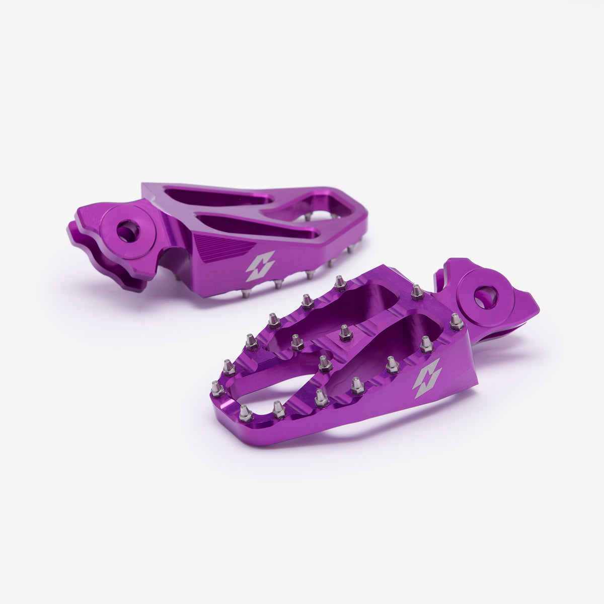 Full-E Charged wide footpeg set in purple for Sur-Ron and Talaria