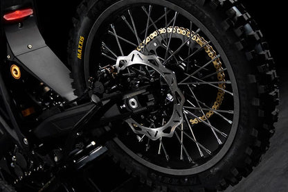 TALARIA KOMODO electric dirt bike, front three quarter view