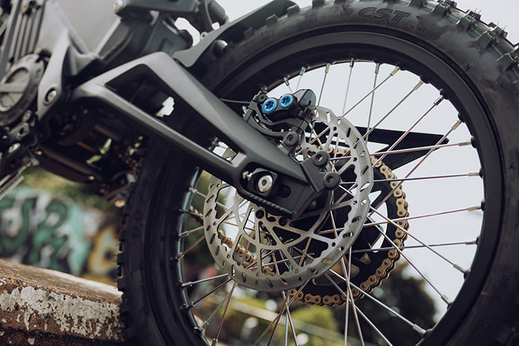 TALARIA X3 MX PRO electric dirt bike, detail shot