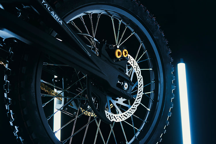 TALARIA STING PRO electric dirt bike, rear view