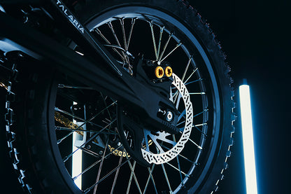 TALARIA STING PRO electric dirt bike, rear view