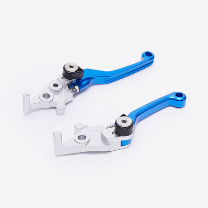 Blue adjustable brake levers for Sur-Ron Ultra Bee, alternate view