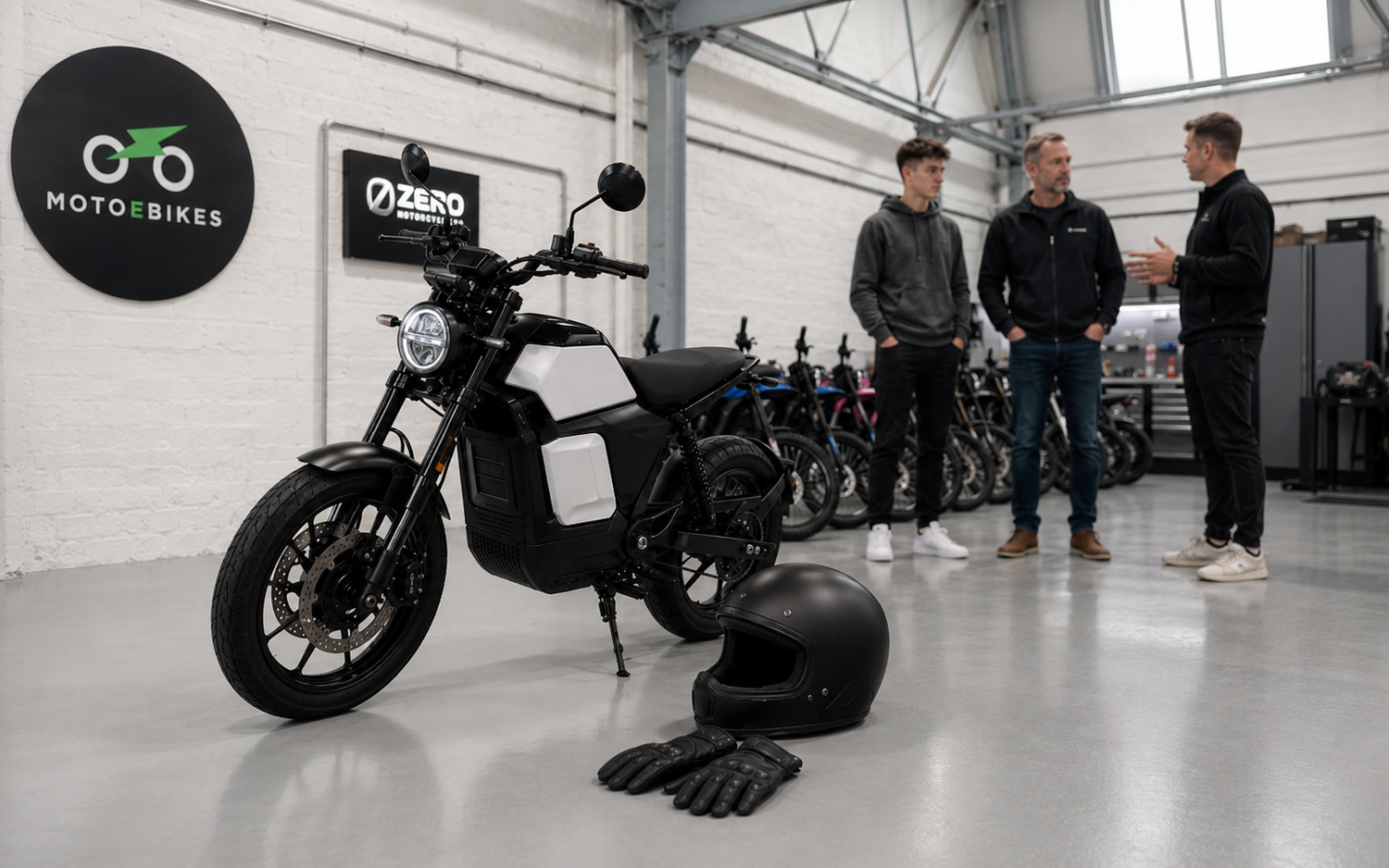 Learner rider preparing for CBT before riding an electric motorbike