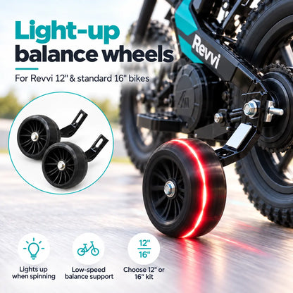 Revvi Stabilisers / Balance Wheel Kit | 12 & 16 Electric Bikes