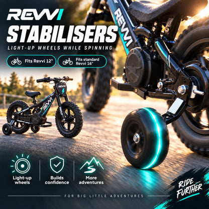Revvi Stabilisers / Balance Wheel Kit | 12 & 16 Electric Bikes