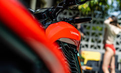 LIVEWIRE S2 ALPINISTA electric motorcycle, Quasar Red, rear view