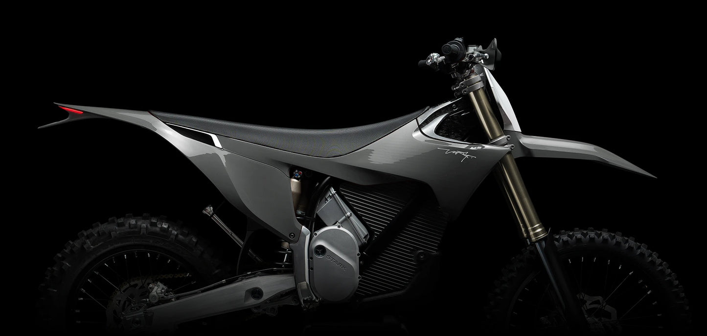 STARK VARG EX electric enduro motorbike, grey, official studio photo
