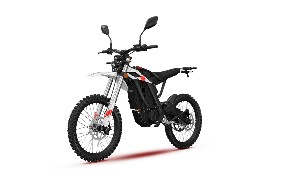 ZERO XB electric dirt bike, front three quarter view