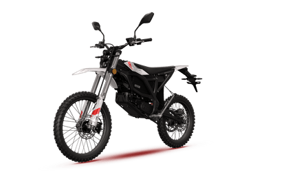 ZERO XE electric dirt bike, front three quarter view