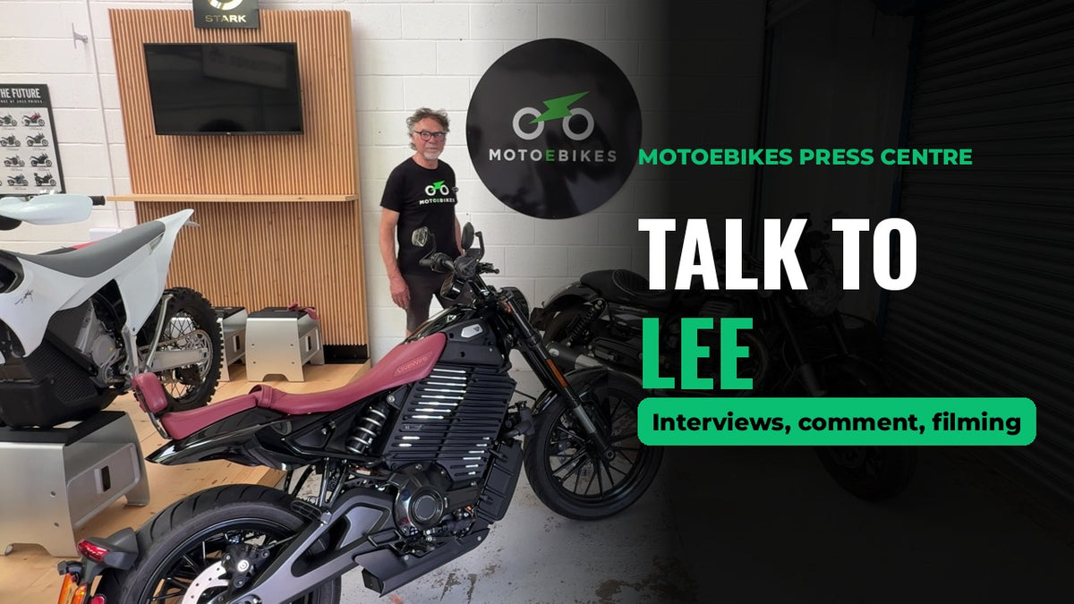 Lee Robinson in the MotoEbikes showroom