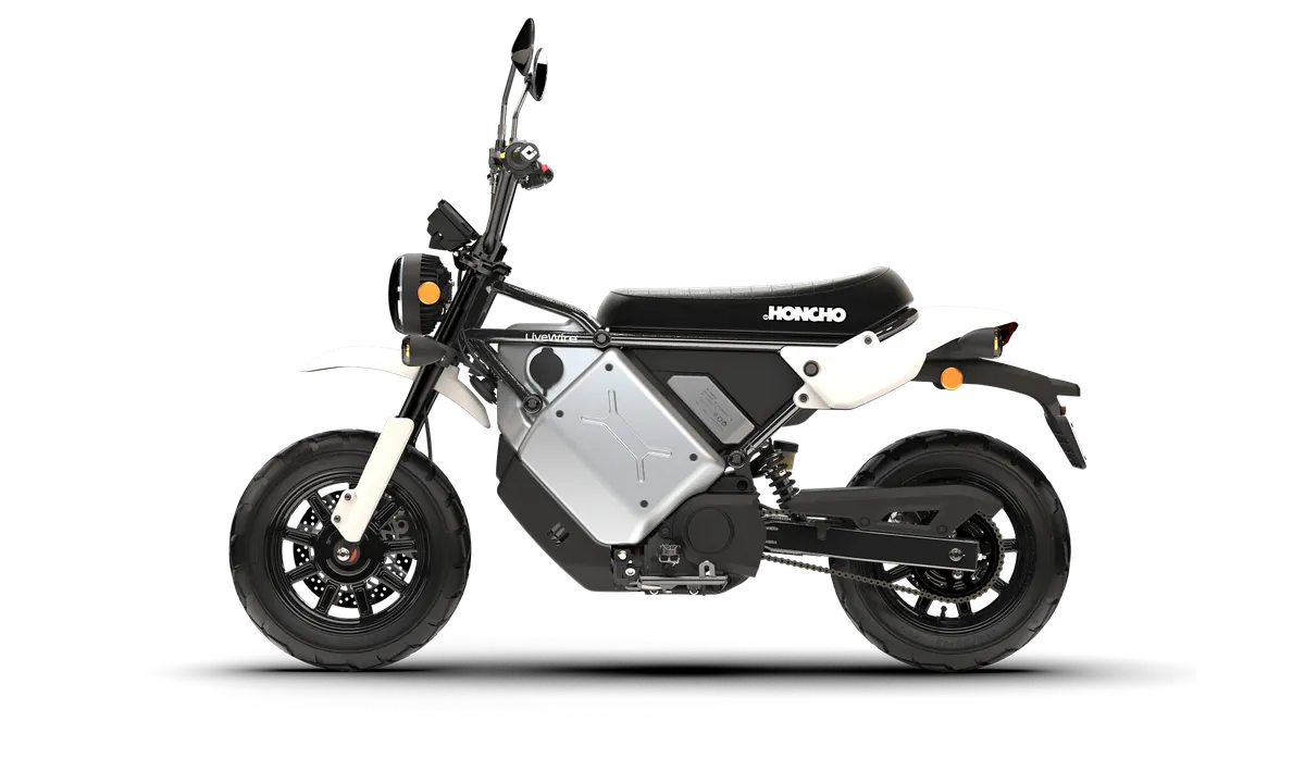 LiveWire S4 Honcho Street in Black, opposite side profile showing the frame, seat and road equipment